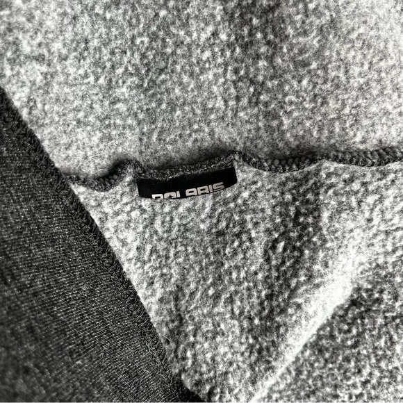 Polaris Womens Small S RZR Lightweight Hoodie Grey Fleece Pullover Hooded Jacket - Picture 10 of 16